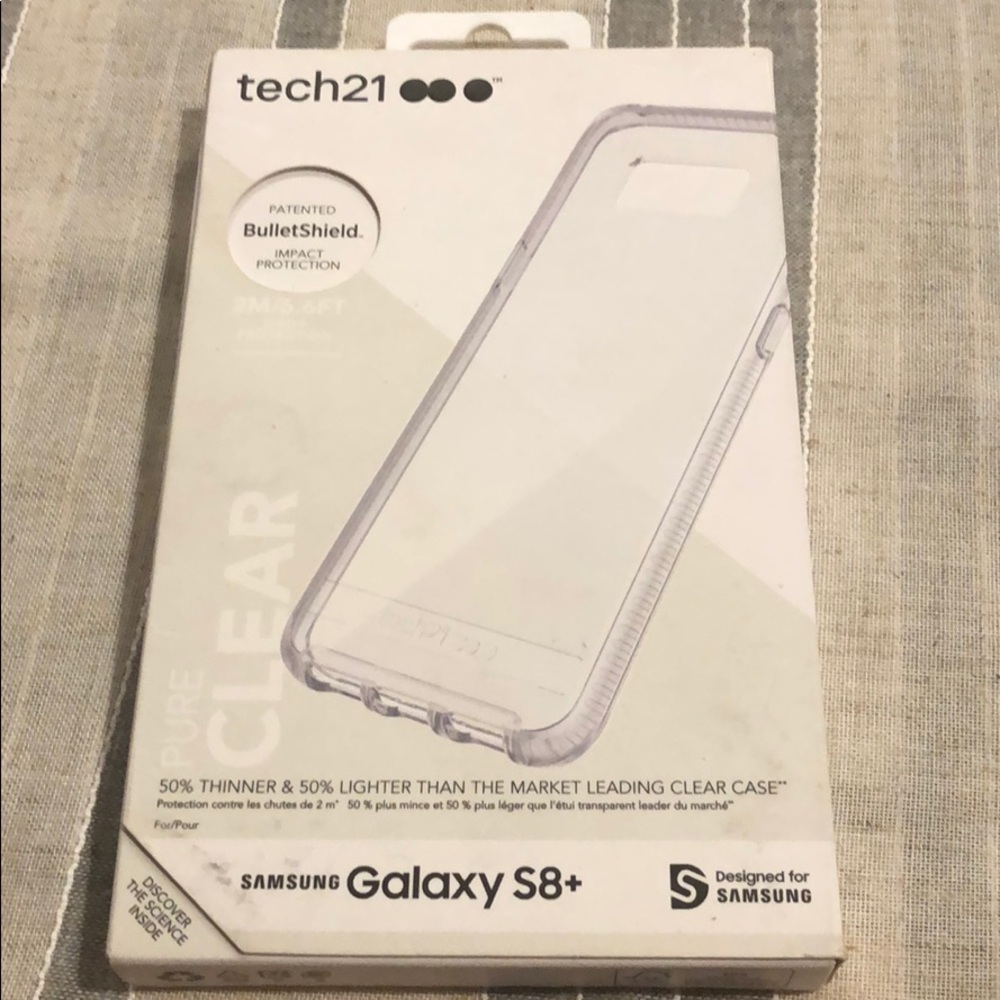Samsung Galaxy S8 plus tech 21 clear case